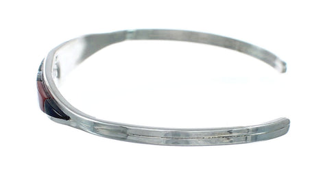 Zuni Multicolor Inlay Sterling Silver Cuff Bracelet NN20131